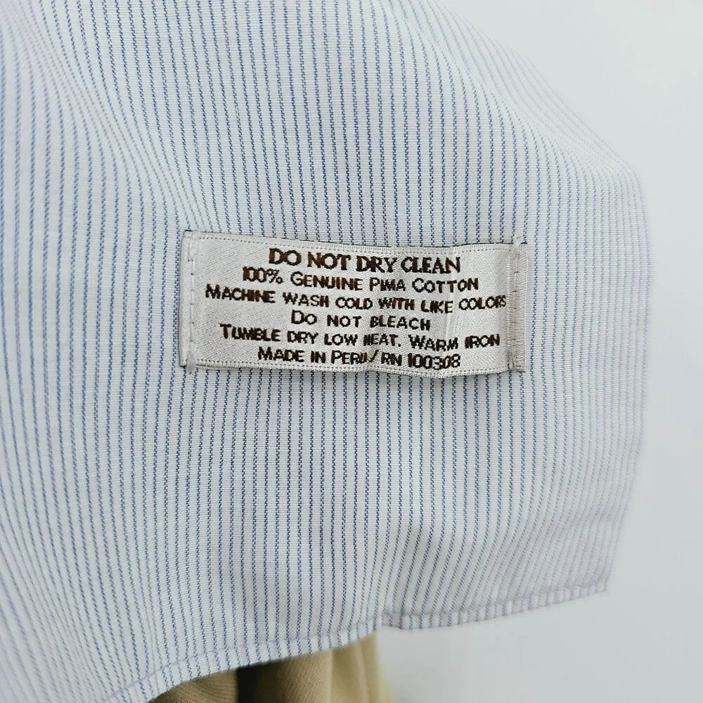Peter Millar Khaki Pants 40 Raleigh Washed Twill Flat Front Pima Cotton Cuffed